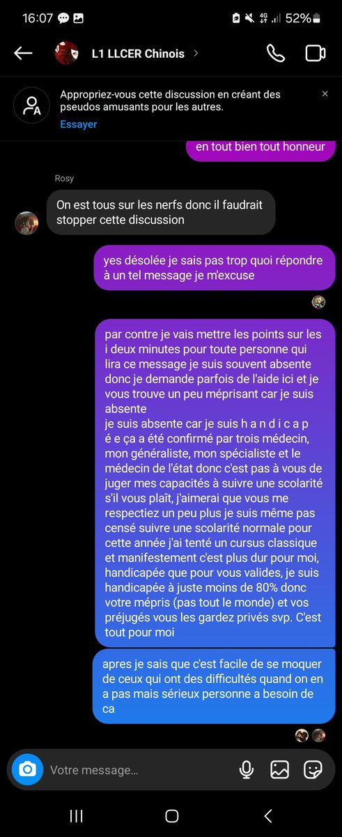 andyttam's tweet image. j'ai posé ça sur le groupe de classe ah ça fait du bien parce que certaines pestes se gênaient pas
