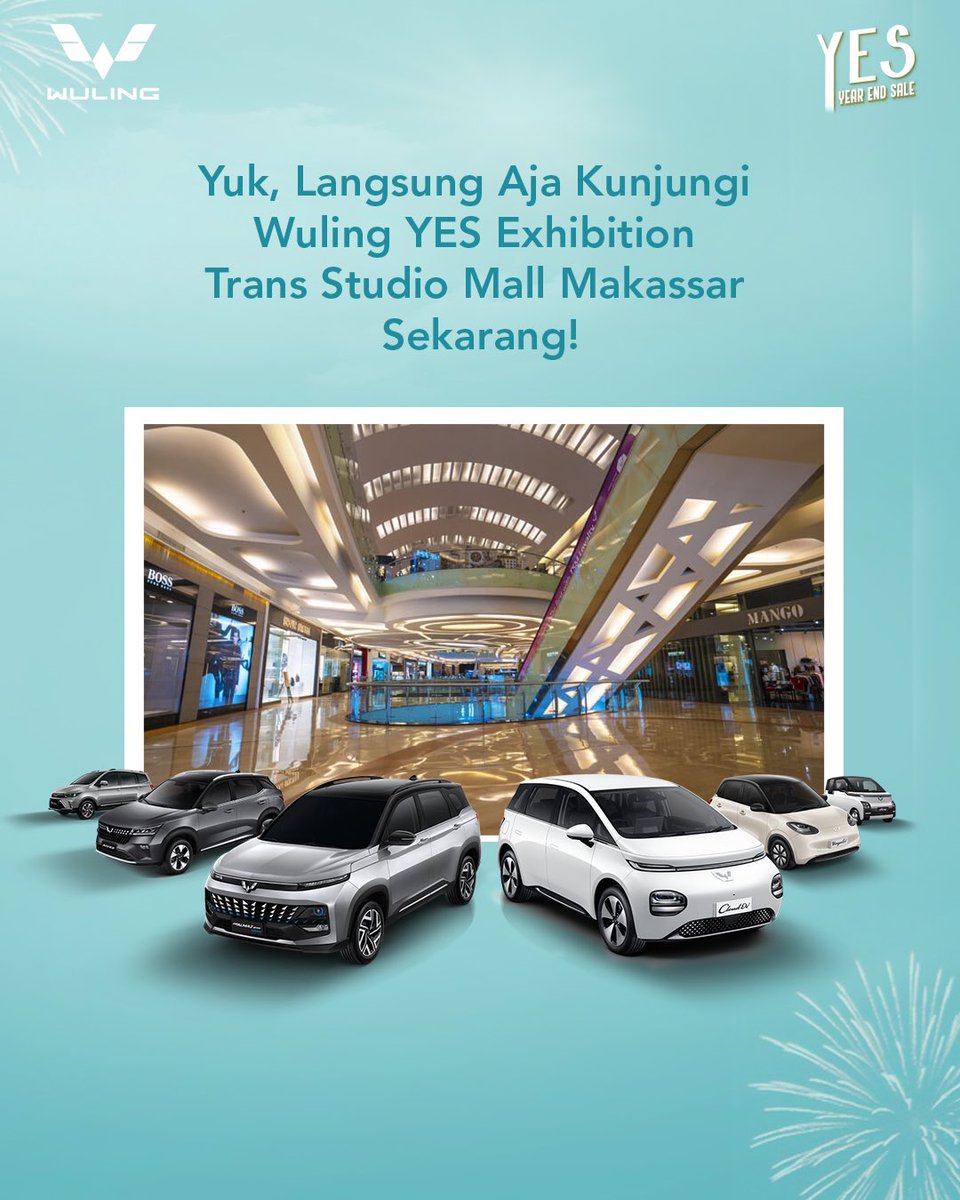 WulingMotorsID's tweet image. Nggak usah pakai kata-kata, langsung aja berangkat ke Trans Studio Mall Makassar!

#WulingMotors #DriveForABetterLife #Airev #AirevLite #BinguoEV #CloudEV #NewAlmazRSProHybrid #Alvez #WulingYES2024
