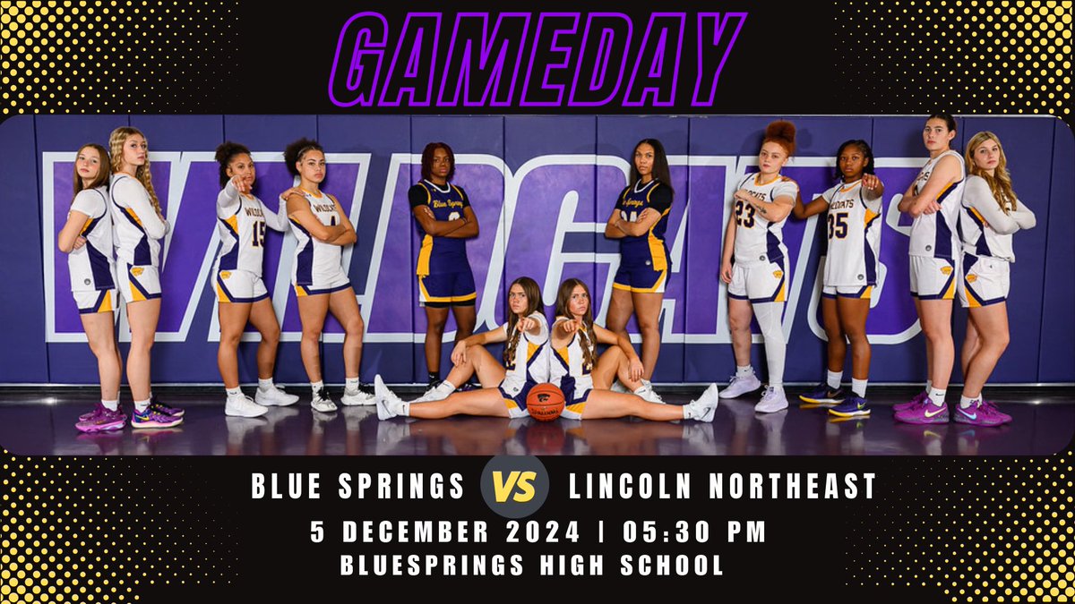 Game Day!! 

🏀 GAME DAY!! 
🆚 Lincoln North East  
📍 Blue Springs High School  
⏱️ 5:30PM
📺 youtube.com/@bshsactivitie…

It’s A Great Day To Be A Wildcat!!