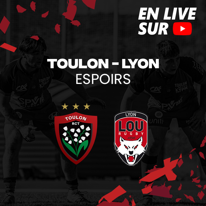 RCTofficiel's tweet photo. Après leur victoire sur la pelouse de Perpignan, les Espoirs du RCT retrouveront Léo Lagrange ce week-end 🏟

Ils affronteront @LeLOURugby ce samedi à 15h en direct sur notre chaine YouTube 💪🔴⚫