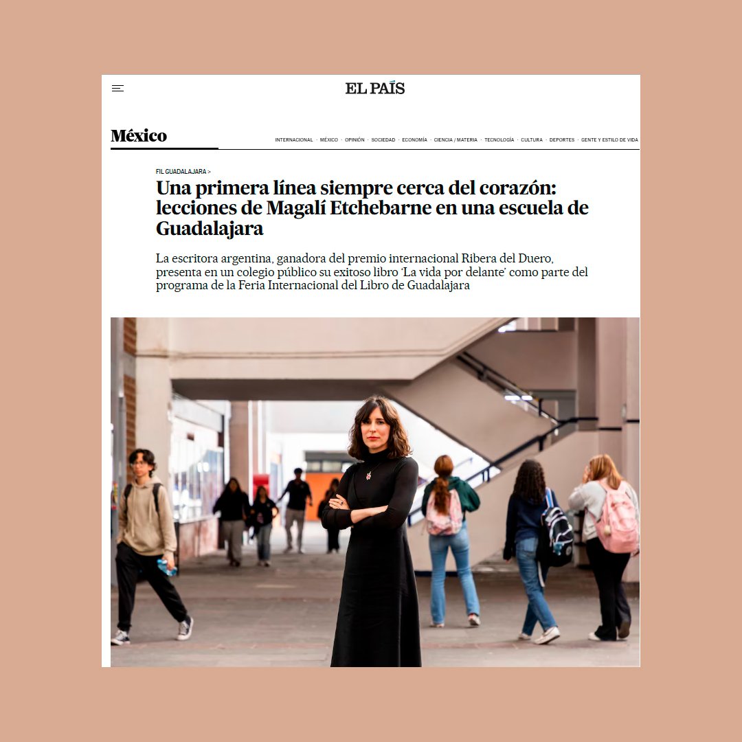 paginasdeespuma's tweet photo. La prensa mexicana nos cuenta la visita de Magalí Etchebarne por la @FILGuadalajara para presentar La vida por delante. Como por ejemplo, estos artículos de @elpaismexico y @Milenio ⬇️
🔗https://t.co/qvUSGMiWCP
🛒https://t.co/fwFiA2h9uS https://t.co/aPHhE8aivD