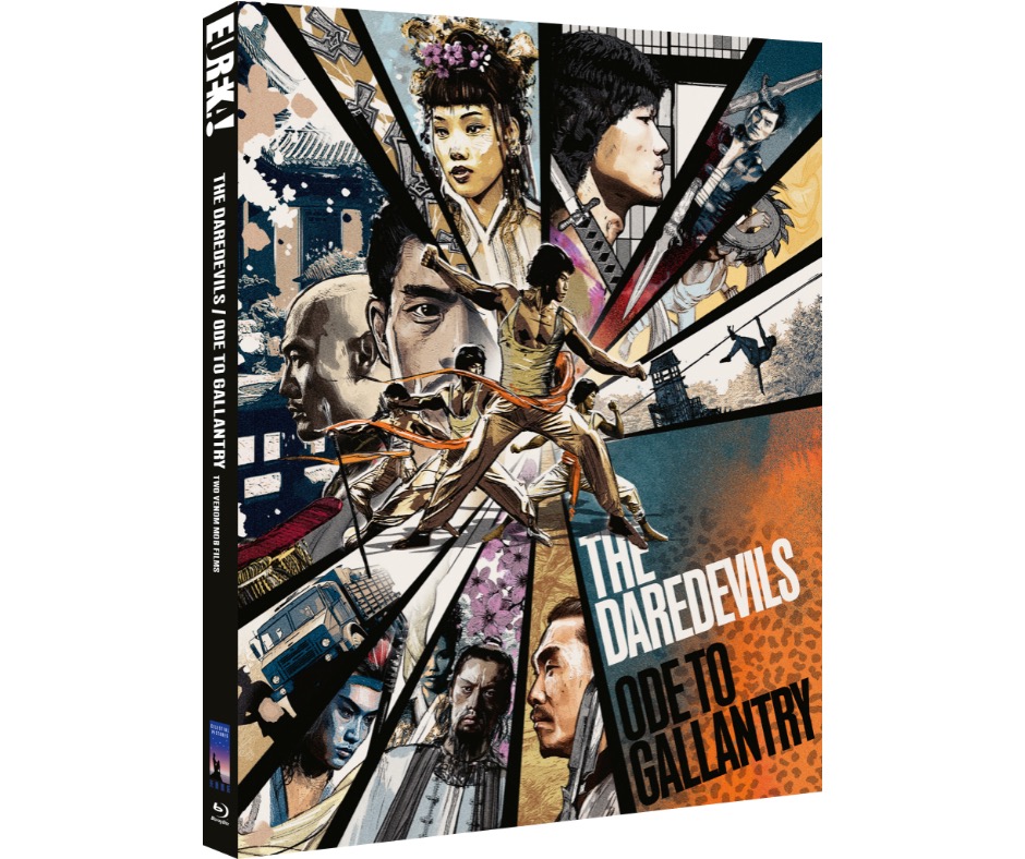 disc_connected's tweet photo. ***ANNOUNCEMENT***

Coming on March 24th in the UK and March 25th in North America from @eurekavideo: #TheDaredevils / #OdeRoGallantry (1979/1982)!

Set in Republic era China, The Daredevils follows Yang Ta-ying as he sets out to avenge his father, a military commander who was murdered in cold blood by Han Pei-tsang, a thief-turned-soldier who killed Yang’s father – along with the rest of his family – to take control of his estate and his army. With the help of his friends Chen Feng, Fu Quanyi, and Xin Zheng, he sets out for justice. Then, in Ode to Gallantry, a lone martial artist nicknamed “Mongrel” is continually drawn into an intense struggle between several warring martial arts clans after he stumbles across the Black Iron Token, which entitles the owner to have any wish granted by Xie Yanke, a brutal kung fu master.

Filled with thrilling action set-pieces courtesy of some of the most talented martial artists to emerge in the 1970s, The Daredevils and Ode to Gallantry are two of the finest among them. Eureka Classics is proud to present this duo of collaborations between Chang Cheh and the Venom Mob on Blu-ray for the first time in the UK.

SPECIAL FEATURES
Limited Edition [2000 copies]
Limited edition O-Card slipcase featuring new artwork by Chris Malbon [2000 copies]
1080p HD presentations on Blu-ray from masters supplied by Celestial Pictures
Original mono audio tracks
Optional English subtitles, newly translated for this release
Two new commentaries by East Asian film expert Frank Djeng (NY Asian Film Festival) and martial artist and filmmaker Michael Worth
Two new commentaries by action cinema experts Mike Leeder and Arne Venema
Deadly Venoms – new interview with Hong Kong cinema scholar Wayne Wong on the Venom Mob
A limited edition collector’s booklet featuring new writing by writer and critic James Oliver [2000 copies]

UK: https://t.co/v5RAmiglCh
@DiabolikDVD: https://t.co/skLXR7XhsU

#BluRay #PhysicalMedia #BluRays #BoutiqueBluRay #CultMovies #DiscConnected #Eureka #EurekaEntertainment #VenomMob #ChangCheh