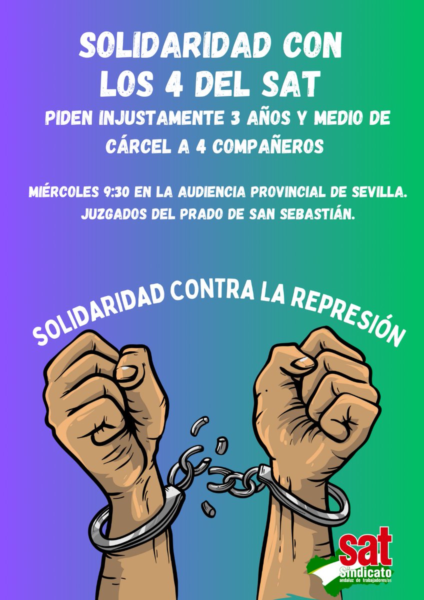 Mañana se darán muchos golpes de pecho por el cumple de su constitución, pero no dirán nada de esto. A los que defendemos los derechos que vienen en la misma, nos persiguen y nos piden prisión. ¡¡3 años y medio!! Esta es su justicia ante la que me declaro Insumiso