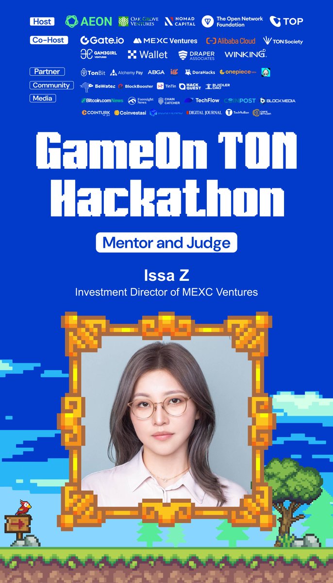 🎉We’re excited to share that #AEON has brought on board <a href="/Issa_Issa_Z/">Issa Z</a> as a Mentor and Judge for the #GameOnTON Hackathon!

With a rich background in blockchain and gaming, Issa Z, Investment Director of <a href="/MVenturesLabs/">MEXC Ventures</a> will provide invaluable insights and guidance to help