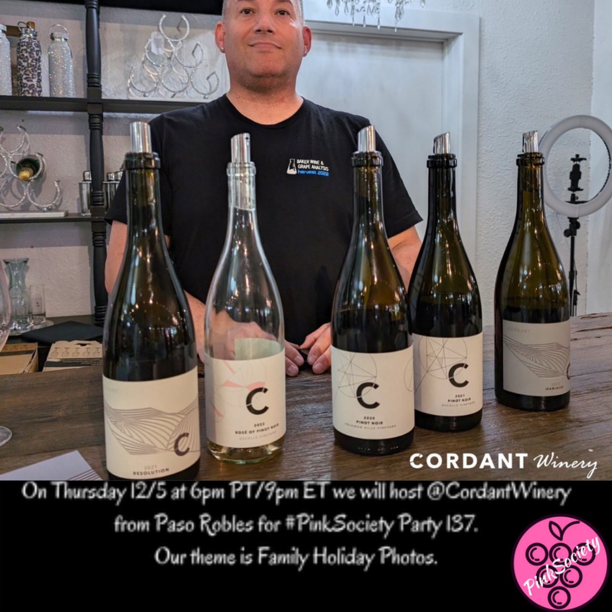 #PinkSociety (@thepinksociety_) on Twitter photo Tonight is #PinkSociety Party 137 as we host <a href="/CordantWinery/">David Taylor</a> from Paso Robles. The fun begins at 6pm PT/9pm ET. Please come out and show your support. These chats are for you enjoyment! <a href="/jflorez/">Joe Florez</a> <a href="/AskRobY/">Rob</a> <a href="/rr_pirate/">Thomas Hughes</a> <a href="/magee333/">Laura</a> <a href="/IlliniMJ/">Mary Jane Wallace 🇺🇦🌻</a> <a href="/mickeyfinn22/">Michael Smith</a> <a href="/WineCheeseFri/">Maria @WineCheeseFri</a> <a href="/G12Rocco/">❤️🩹Rocco DiBari❤️🩹</a> Tonight is #PinkSociety Party 137 as we host <a href="/CordantWinery/">David Taylor</a> from Paso Robles. The fun begins at 6pm PT/9pm ET. Please come out and show your support. These chats are for you enjoyment! <a href="/jflorez/">Joe Florez</a> <a href="/AskRobY/">Rob</a> <a href="/rr_pirate/">Thomas Hughes</a> <a href="/magee333/">Laura</a> <a href="/IlliniMJ/">Mary Jane Wallace 🇺🇦🌻</a> <a href="/mickeyfinn22/">Michael Smith</a> <a href="/WineCheeseFri/">Maria @WineCheeseFri</a> <a href="/G12Rocco/">❤️🩹Rocco DiBari❤️🩹</a>