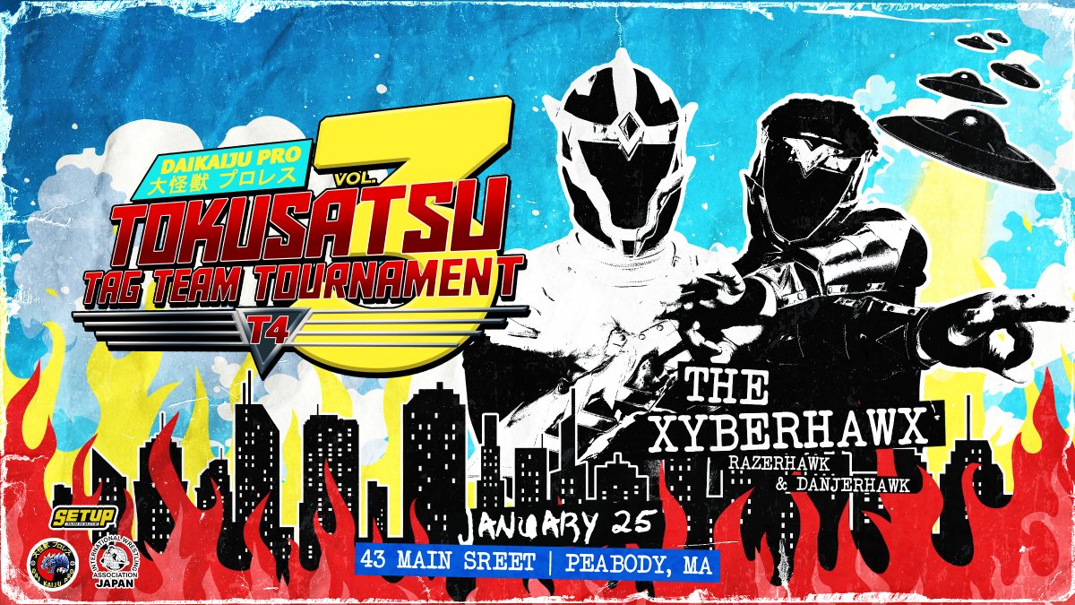 Daikaiju Pro (@daikaijupro) on Twitter photo ๐จ COMBATANT ANNOUNCEMENT ๐จ
In the pipe, five by five, it's <a href="/Danjerhawk/">๐ฟ๐ผ๐๐
๐๐๐๐ผ๐๐</a> and <a href="/RazerhawkX2K/">โก๏ธ razerhawk.bsky.social</a> entering the T4!
With demons, kappas, and towering titans announced so far we're relieved to have our heroes <a href="/TheXyberhawx/">T H E X Y B E R H A W X</a> return!
#daikaijupro ๐จ COMBATANT ANNOUNCEMENT ๐จ
In the pipe, five by five, it's <a href="/Danjerhawk/">๐ฟ๐ผ๐๐
๐๐๐๐ผ๐๐</a> and <a href="/RazerhawkX2K/">โก๏ธ razerhawk.bsky.social</a> entering the T4!
With demons, kappas, and towering titans announced so far we're relieved to have our heroes <a href="/TheXyberhawx/">T H E X Y B E R H A W X</a> return!
#daikaijupro