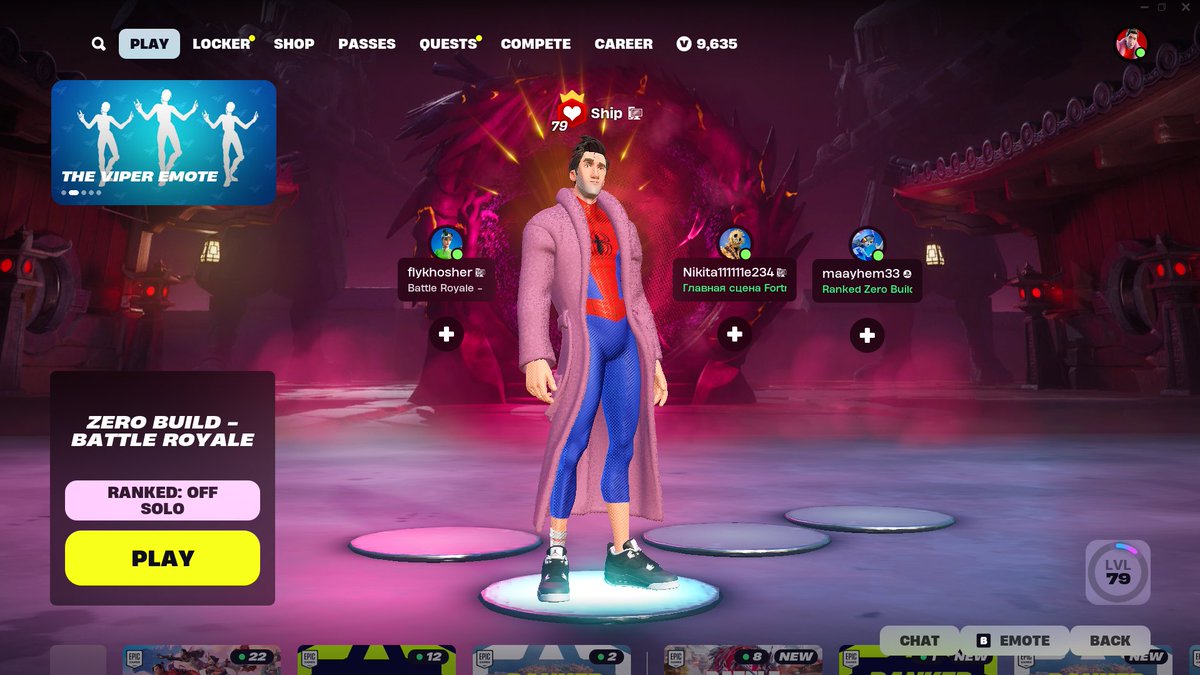 Thank you <a href="/FortniteGame/">FortniteGame</a> for sending me the brand new Spider Man Cosmetics early!🕸️#EpicPartner