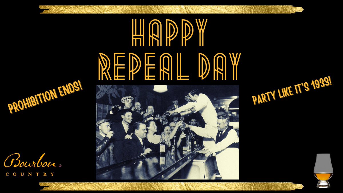 justaddbourbon's tweet photo. Happy Repeal Day! On this day in 1933, Prohibition officially ended in the United States after 13 long years. So let's party like it's 1933! 🥃🎉
.
.
#RepealDay #PartyLikeIts1933 #HappyRepealDay #Cheers #JustAddBourbon https://t.co/ydTxI7XEVE