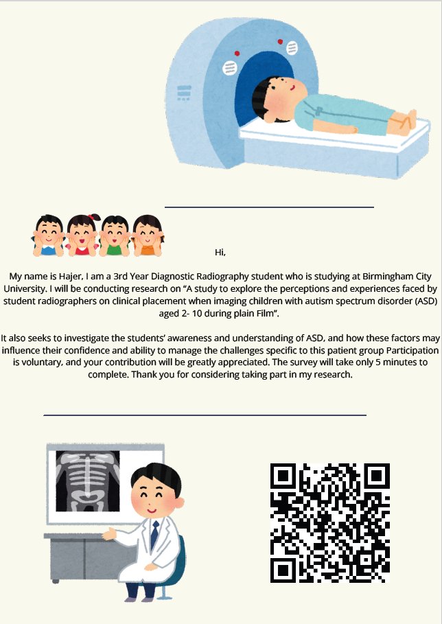 Diagnostic Radiography students- can you help Hajer, one of our 3rd year students at Birmingham City University please? Thanks!
app.onlinesurveys.jisc.ac.uk/s/bcu/research…