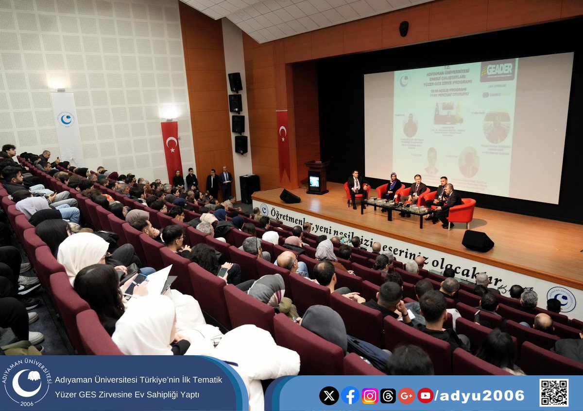 adyu2006's tweet photo. 📌Adıyaman Üniversitesi Türkiye’nin İlk Tematik Yüzer GES Zirvesine Ev Sahipliği Yaptı

Detaylar🔗https://t.co/qjQTDCJ2XJ

#Adyü #YüzerGES https://t.co/UoZ7vJ5PMm