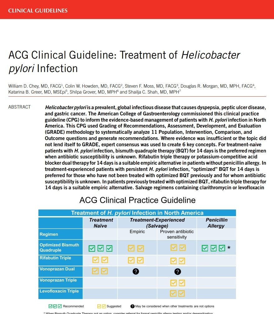 sepdigestiva's tweet photo. 💎 Guía para el tratamiento de la infección por #HelicobacterPylori 🦠🌎

🔰📚The American Journal of Gastroenterology 2024

DOI: 10.14309/ajg.0000000000002968

Enlace a Artículo Completo 👇🏼✅🆓 https://t.co/uZ41S6iU5r https://t.co/ojXNasf1kf