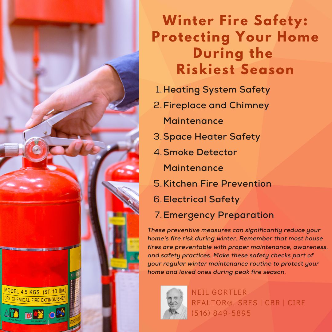 NeilGortler's tweet image. 🔥 Winter Fire Safety: Protect Your Home During the Riskiest Season 🔥

🏡 Protect what matters most this winter.

Your safety and your home are always my top priority! ✅
#realestate #Greatneck #Bayside #Littleneck #realtor #sellingahome #buyingahouse #diy #homeownertips