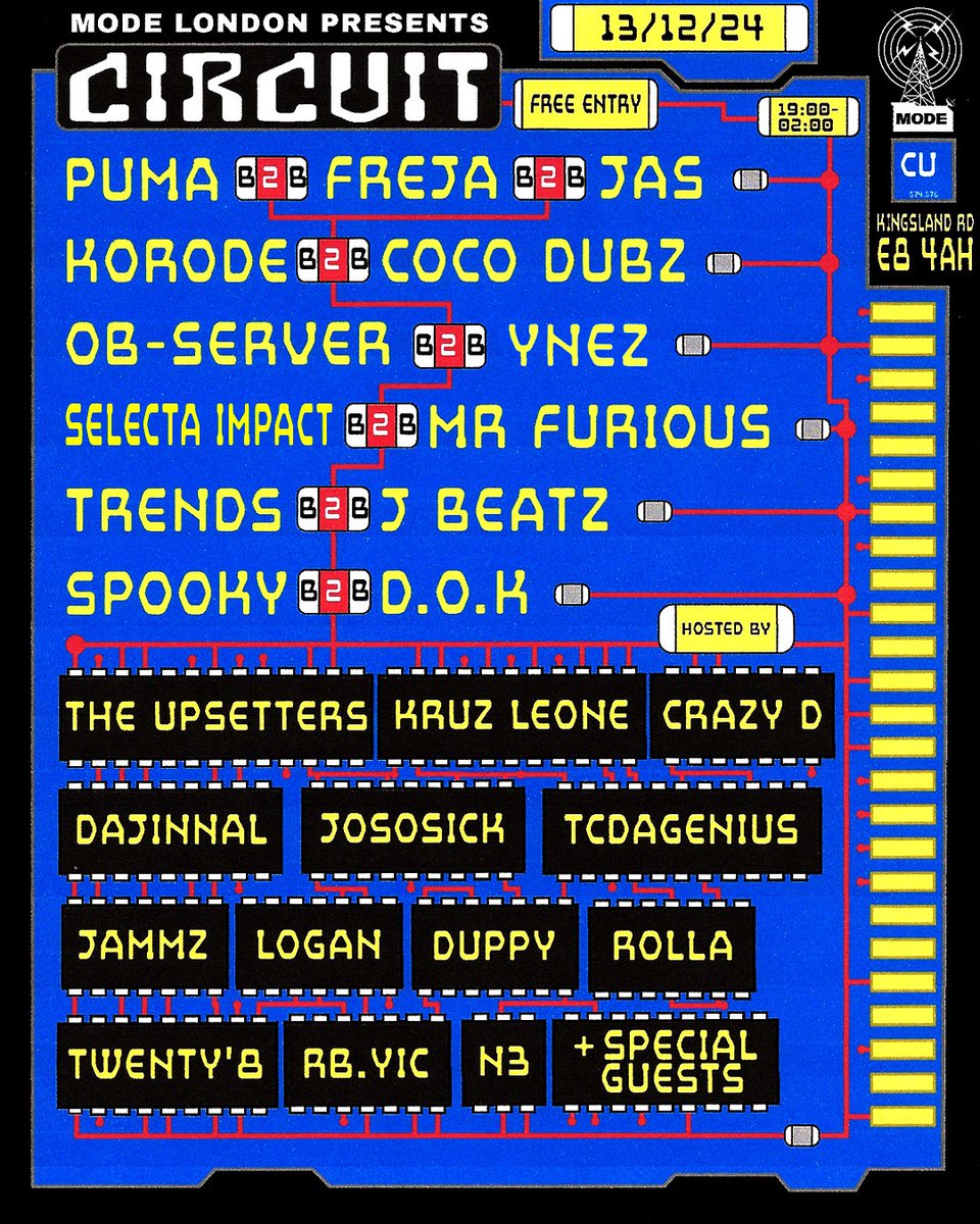 Moderadiolondon's tweet photo. Mode London Presents: Circuit ⁠
⁠
Join us with an absolute stacked line up featuring the freshest DJs pushing boundaries, scene stalwarts and some of the most exciting MCs on the circuit, all at the brand new Cu in Dalston⁠
⁠
Next Friday
Free Entry All Night!⁠ https://t.co/CYyVDRvhOf