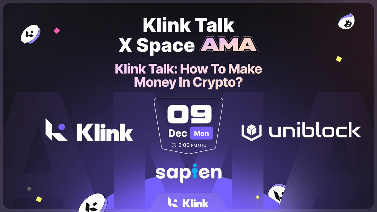 Klink Talk: How To Make Money In Crypto? Do you want to earn in the most  bullish run ever in #Crypto ? 🎙️ Join us in our upcoming #XSpace 👨‍💻With  @Kevgcallahan @PlaySapien