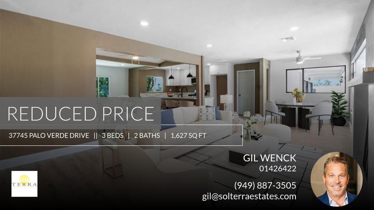 Gilbasa1's tweet photo. 📍 Reduced Price 📍 This recently reduced home at 37745 Palo Verde Drive in Cathedral City won't last long, so, don't wait to set up a showing! Reach out here or at (949) 887-3505 for more information!

Text or call Gil 949-8... https://t.co/bNEqDQKDSs https://t.co/whMrpcDeQn