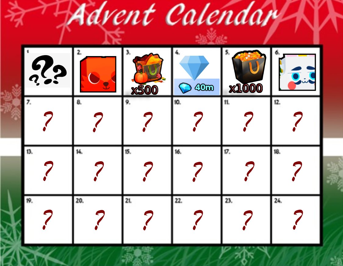 matt70913524760's tweet photo. 🔴Advent calander Giveaway Day 6! Saint Nicholas☃️

🥜HUGE NUTCRACKER CAT🐱

❤️Like❤️
🔁Retweet🔁
✅Follow✅
🗨️comment your roblox username🗨️
🍀Good Luck🍀

🍫what things did you receive today?🎁

✅ends in 24 hours✅

#Giveaway  #ROBLOX #PS99 #PetSimulator99 #Christmas #hugepet https://t.co/WyGw0Bi2tZ