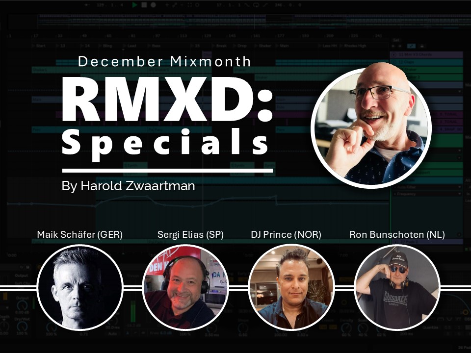 staddenhaag's tweet photo. December specials every thursday this month in #RMXD #radioshow with Harold Zwaartman Tonight in the spotlights the German #mixDJ Maik Schafer, 22 mixes in 2 hours on https://t.co/6XxnMJuo8R Starts 8pm CET Enjoy! #mixfreaks #discomix #mashups https://t.co/xOUaxKcMwE