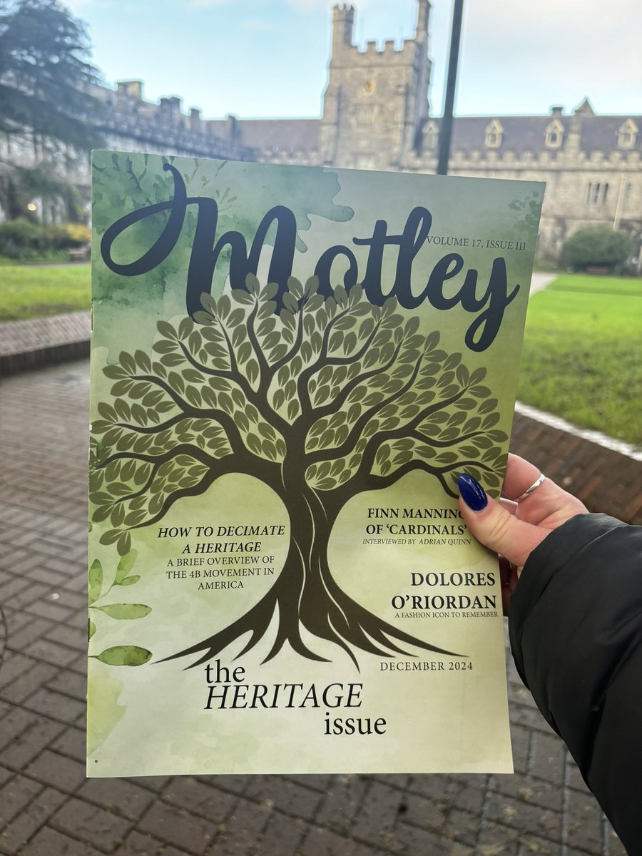 MotleyMagazine's tweet photo. Issue 3: Heritage is out now!🌳
#journalism #cork #studentlife #universitycollegecork https://t.co/fI7pHvJtIL