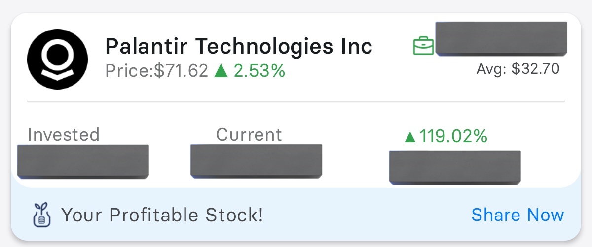 PriceEV0's tweet photo. $PLTR
120% π₯ π₯
#USportfolio https://t.co/4N5GZ8l0th
