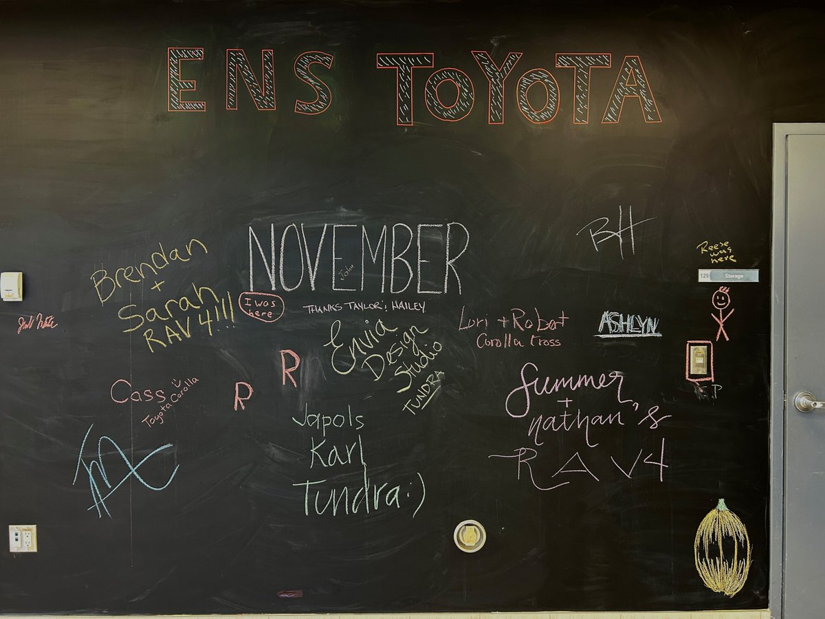 Here’s a glimpse at November’s Customer Delivery Wall! 🚗✨

Each signature represents a new Toyota adventure, and we’re thrilled to welcome these owners to the Ens family.

Cheers to new journeys ahead!

#ItsTimeToToyota #EnsToyota #EnsAuto #YXE