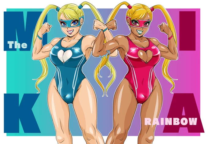 #格ゲーキャラ描こうぜちょっと濃い系のw宣伝が続いたので箸休めに反転デザインシリーズの詰め合わせを。では…!( ˇωˇ ) 