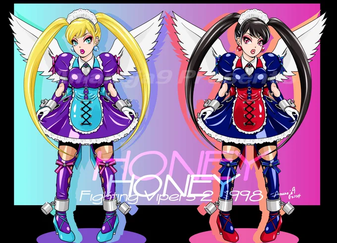 #格ゲーキャラ描こうぜちょっと濃い系のw宣伝が続いたので箸休めに反転デザインシリーズの詰め合わせを。では…!( ˇωˇ ) 