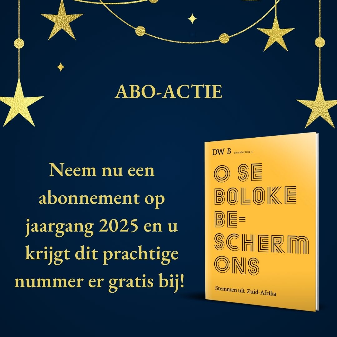 Nog op zoek naar een eindejaarsgeschenk voor jezelf of iemand anders? Voor slechts 60 euro schenkt u vijf nummers boordevol literatuur!
Alle info vindt u hier: dwb.be/abonneer-je