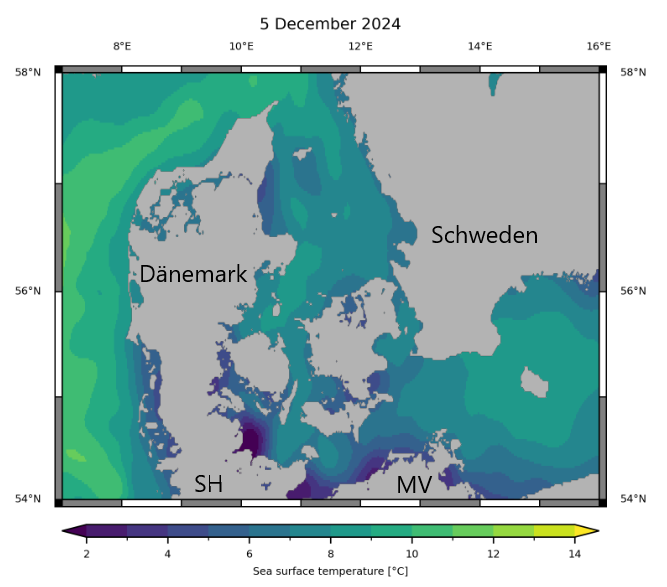 meteoHRO's tweet photo. Die derzeitigen #Wassertemperaturen der #Ostsee liegen küstennah meist bei 4 bis 6°C, auf dem offenen Meer v.a. Richtung Bornholmsee eher 7 bis 8°C.
Damit insgesamt recht unauffällig ggü langj. Mittel 1991-2020 für die Jahreszeit. Tendenz etwas zu mild.
https://t.co/6PeYy9qGYw https://t.co/yjLh6eP74n