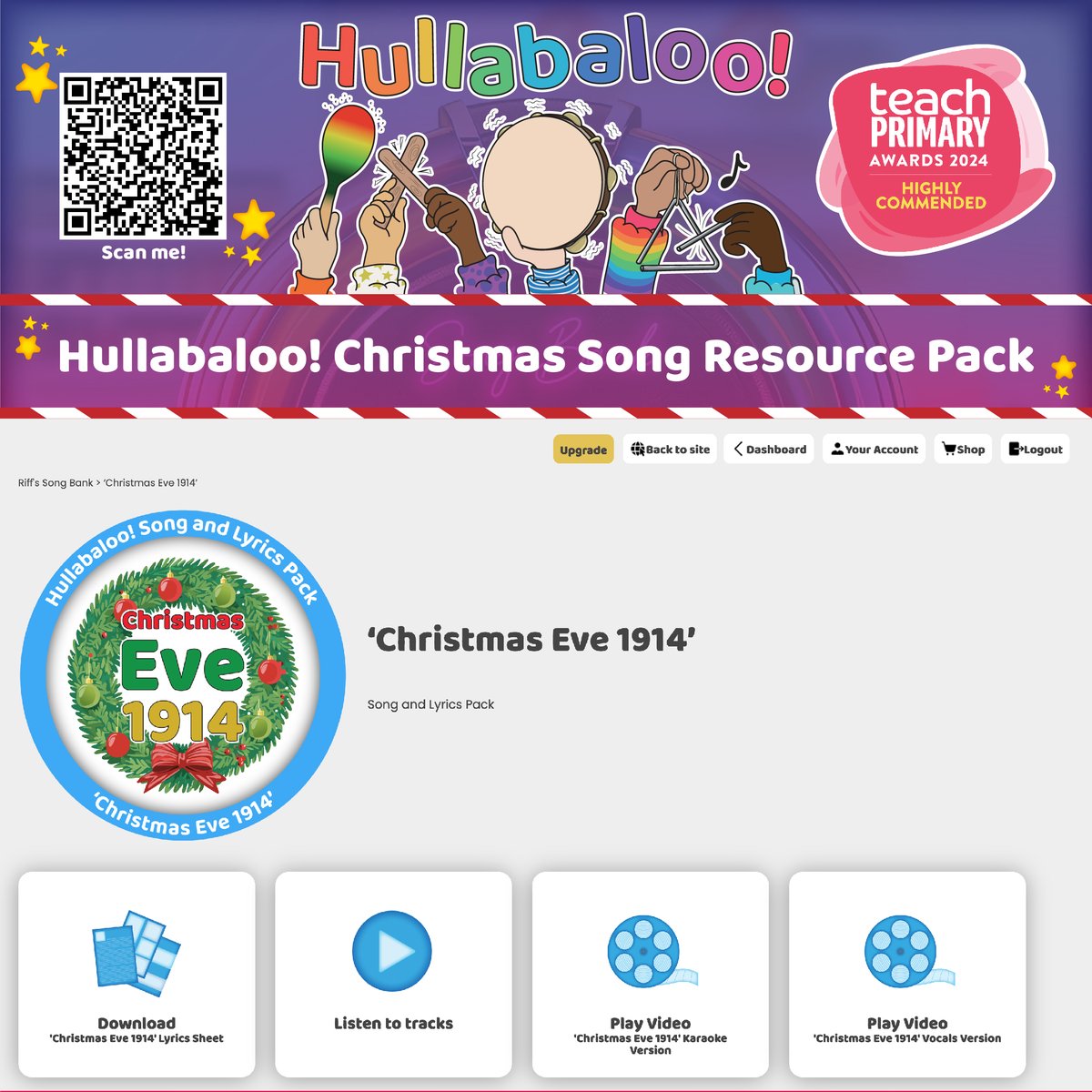 🎅✨ This festive season, we’re gifting schools FREE access to our Award-Winning Teach Hullabaloo! Primary Music Curriculum for 14 days! and free access to the perfect Christmas Song🌟

1️⃣ Scan the QR code or follow this link teachhullabaloomusic.com/index.php/regi… 📲