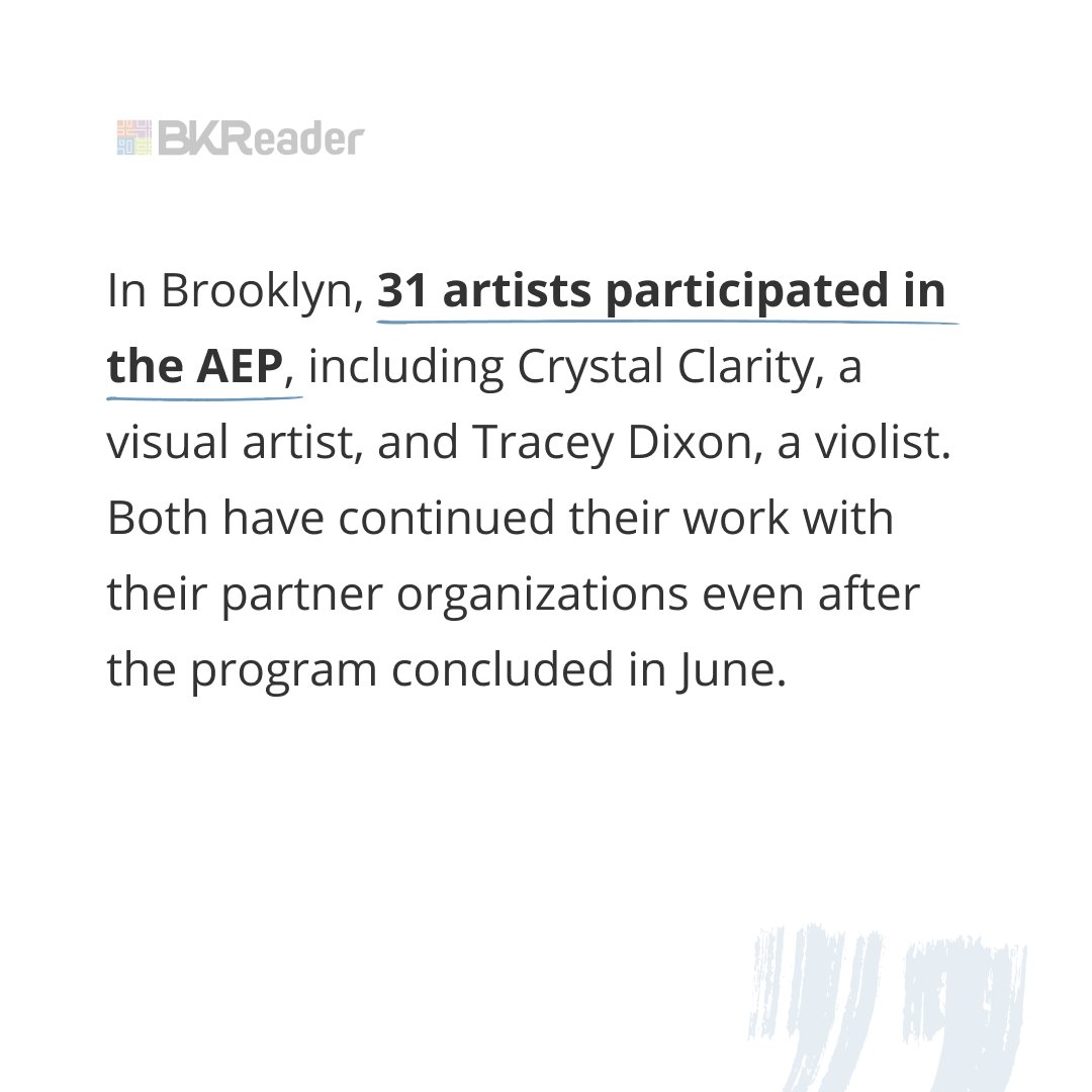 ArtsCRNY's tweet photo. What does community impact look like for two #ArtistEmploymentProgram artists in Brooklyn?

Find out in BKReader’s new article: https://t.co/CbrwTyYhUZ https://t.co/jDkDMXRZZR