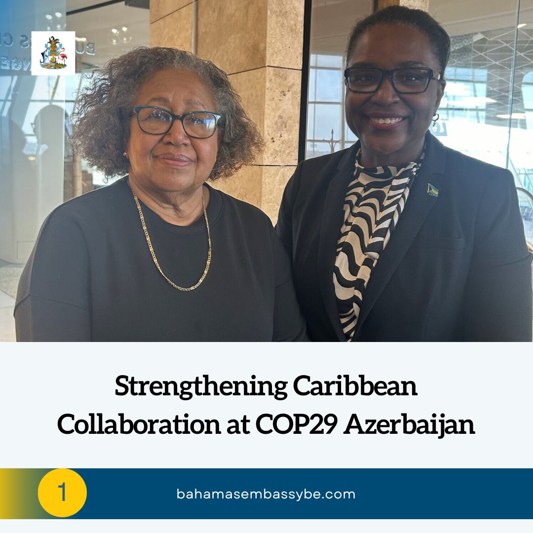 bahembassybe's tweet photo. Strengthening Caribbean Collaboration at COP29 Azerbaijan

Read full article (link in bio): https://t.co/lbjXNE8vPC

#COP29 #Azerbaijan #CARICOM #ClimateAction #SustainableDevelopment #RegionalCooperation #DiplomacyInAction #EuropeanUnion https://t.co/3Tx4tfpCPp