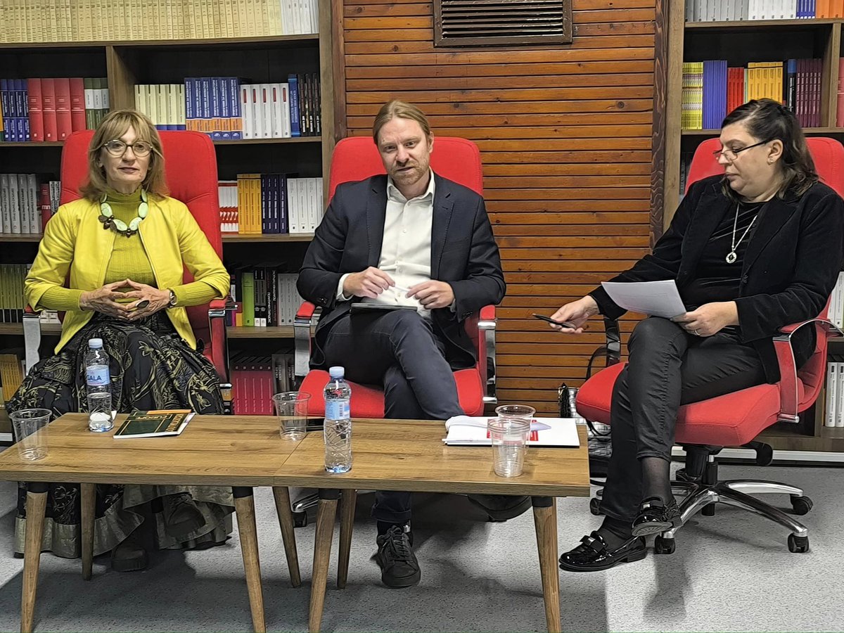 Brill_Slavic's tweet photo. Thrilled to see our journal 'Southeastern Europe' spotlighted at the Future of Balkan Studies panel during the Annual International Scientific Conference in Skopje. Huge thanks to Editor-in-Chief Ana Krasteva and Editor Irena Rajchinovska Pandeva for their dedication! https://t.co/WBYjtRLnVS