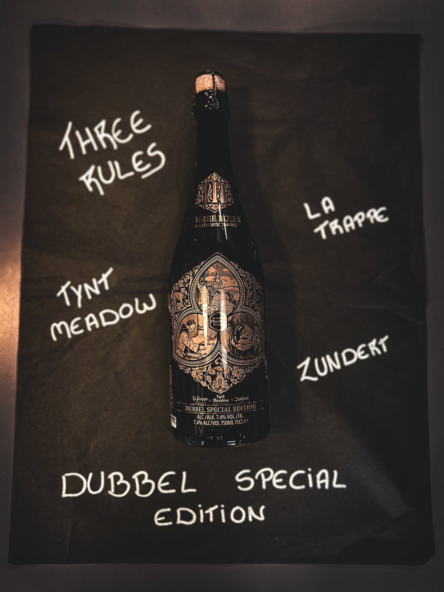 Three Rules is a special Trappist beer collaboration by La Trappe, Tynt Meadow, and Zundert, uniting rich brewing traditions in one exceptional brew. 

Now available in Kentish Town ‼️