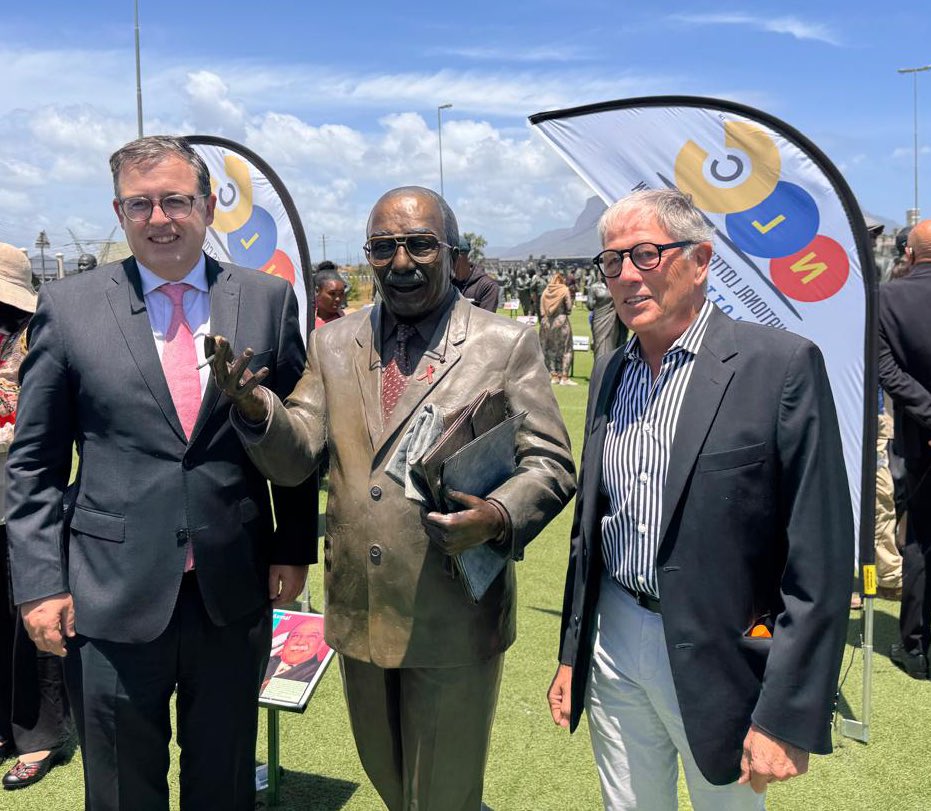 IrlAmbRSA's tweet photo. A great honour to participate at the unveiling of the statute to the late Prof Kader Asmal in Cape Town today. Tributes, song and dance as befits the legendary anti-apartheid activist and former Minister. He will be long remembered in Ireland. https://t.co/ecn27RhyEx