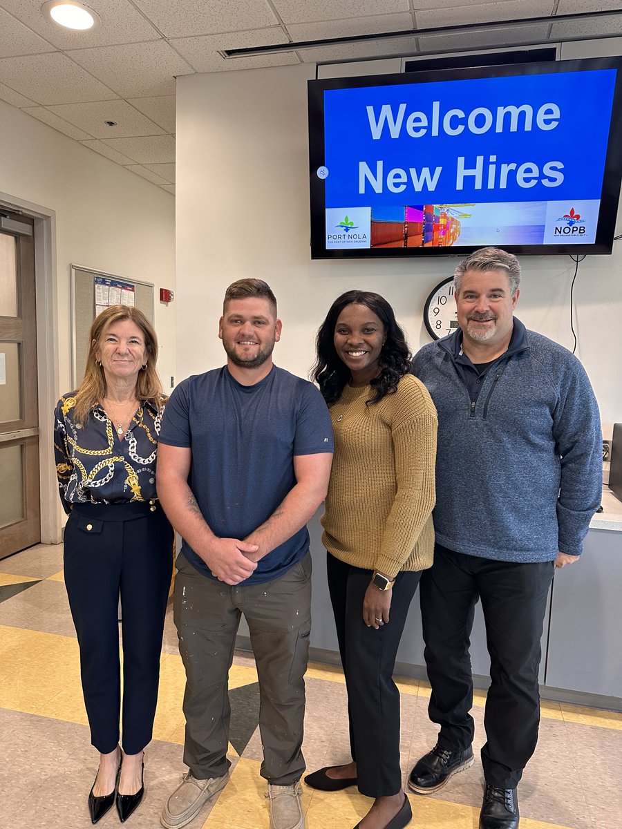New #PortNOLA and #NOPB employees attended the quarterly new hire luncheon this week. Congratulations to April McKnight, Human Resources Supervisor, and Gary Allemand IV, #NOPB Bridgeman Helper were also recognized at the luncheon as employees of the quarter. 

#YourWorkingRiver