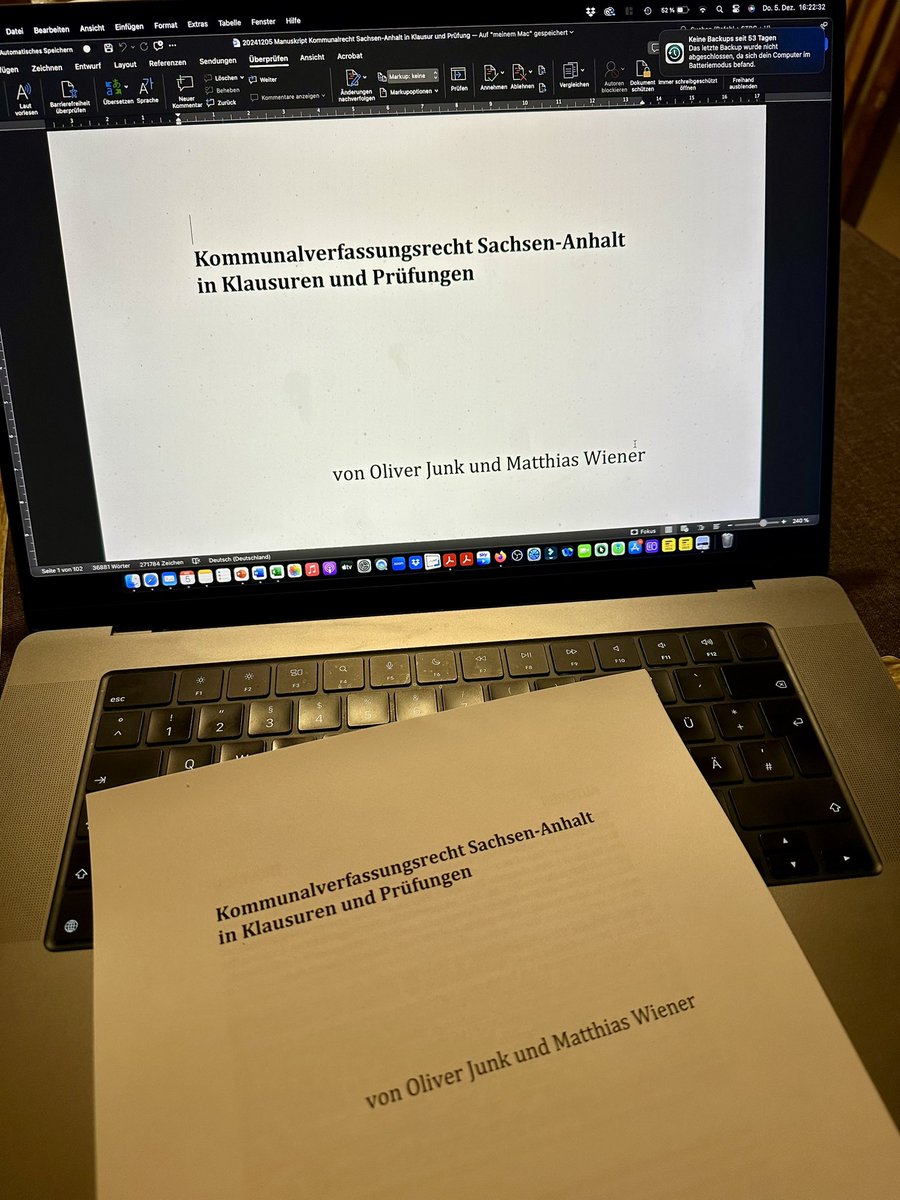 Matthias Wiener (@wienermatthias) on Twitter photo Ende des Jahres ist es fertig. Das erste Übungsbuch zum #Kommunalrecht Sachsen-Anhalt. Gemeinsam mit <a href="/oliver_junk/">Prof. Dr. Oliver Junk</a> habe wir ein paar schöne Übungen, #Klausuren und #Prüfungen zusammengestellt. @HS_Harz Ende des Jahres ist es fertig. Das erste Übungsbuch zum #Kommunalrecht Sachsen-Anhalt. Gemeinsam mit <a href="/oliver_junk/">Prof. Dr. Oliver Junk</a> habe wir ein paar schöne Übungen, #Klausuren und #Prüfungen zusammengestellt. @HS_Harz