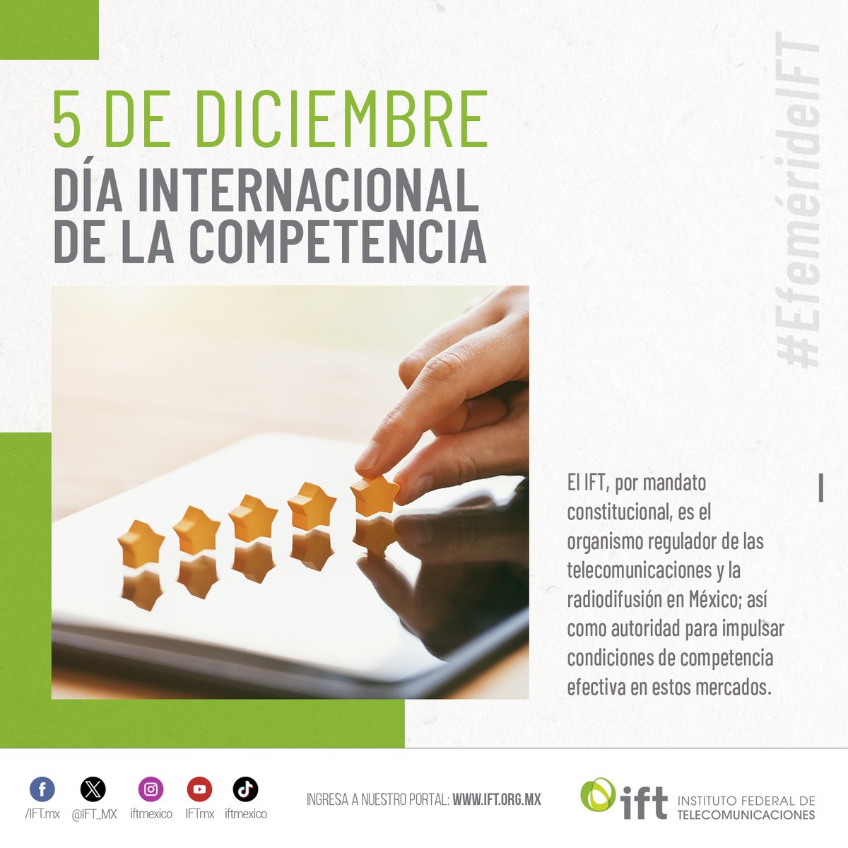 IFT_MX's tweet photo. El #IFT es la autoridad ✍ en materia de competencia económica en los sectores de #Telecomunicaciones y #Radiodifusión 📻️📱 

Mediante estas acciones promueve que existan más opciones de servicios y elijas el que más te convenga 😉 

#DíaInternacionalDeLaCompetencia https://t.co/Z9jJOKyK8P