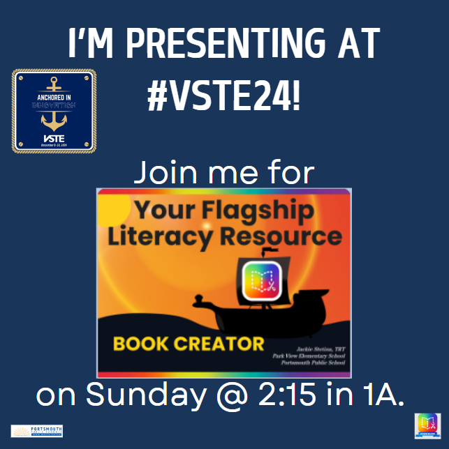 JStetinaTRT's tweet image. I am so excited to share my passion for @BookCreatorApp at #VSTE24 this Sunday! Bring your laptop and be ready to learn all the ways Book Creator can engage your students! @jennthomas75 @dhotler @PortsVASchools #PPStrt