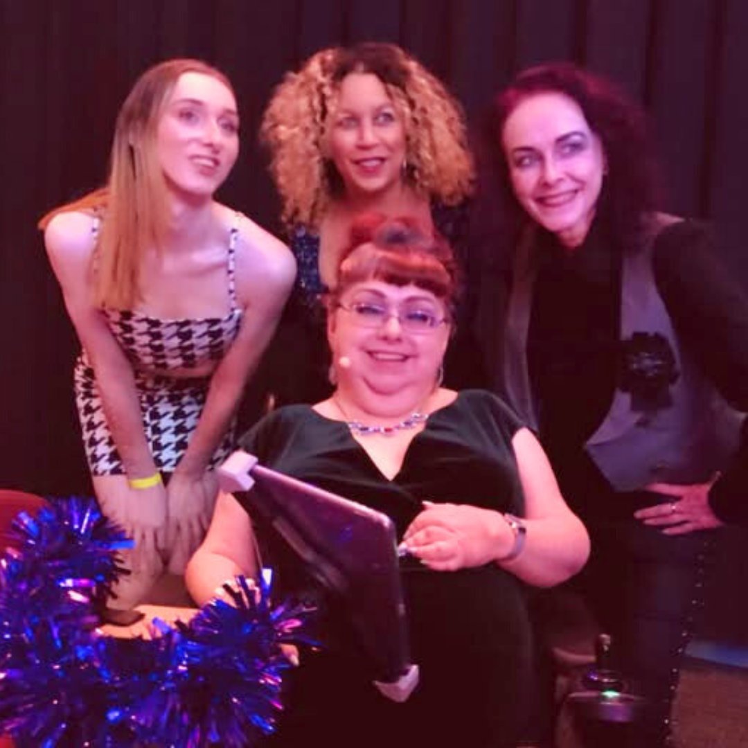 You know I live a lovely flashback! This glorious pic's from December 2018. 'That’s What She Said' at the legendary Royal Albert Hall (albeit with a ramp faff as per usual) and such fun with @salenagodden @reecelyons_  and Rosie Garland x
#flashbackfriday #writerslife