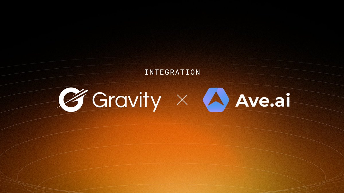 Welcome <a href="/aveaiofficial/">Ave.ai</a> to the Gravity ecosystem 🌀

This integration expands access to Gravity, connecting users to Ave.ai, a web3 one-stop-shop serving over 7M users: g.xyz/gravity-aveai

Together, we aim to provide an unparalleled experience, enhancing user