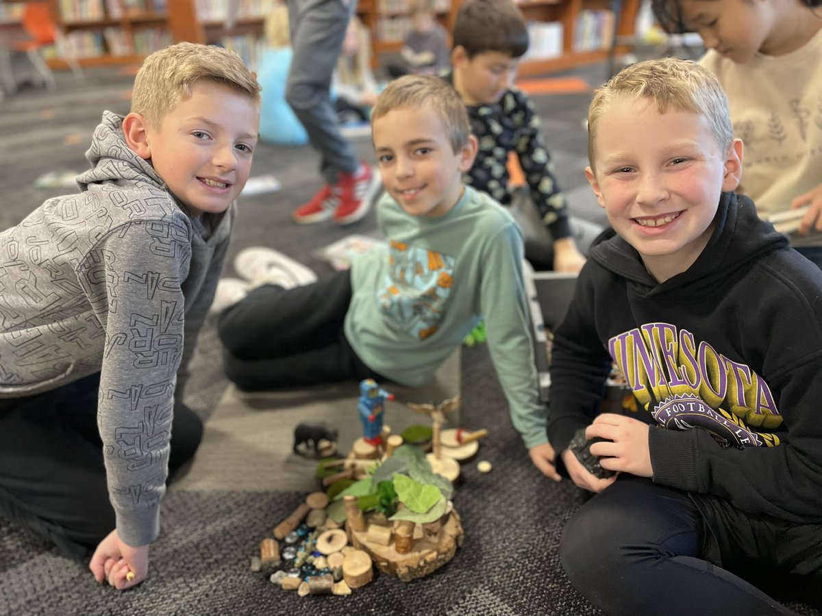 I just love seeing what all our students create with our habitat bin. Today it was the Wild Robot island! <a href="/itspeterbrown/">peter brown!</a> <a href="/NobleCrossing/">Noble Crossing</a>