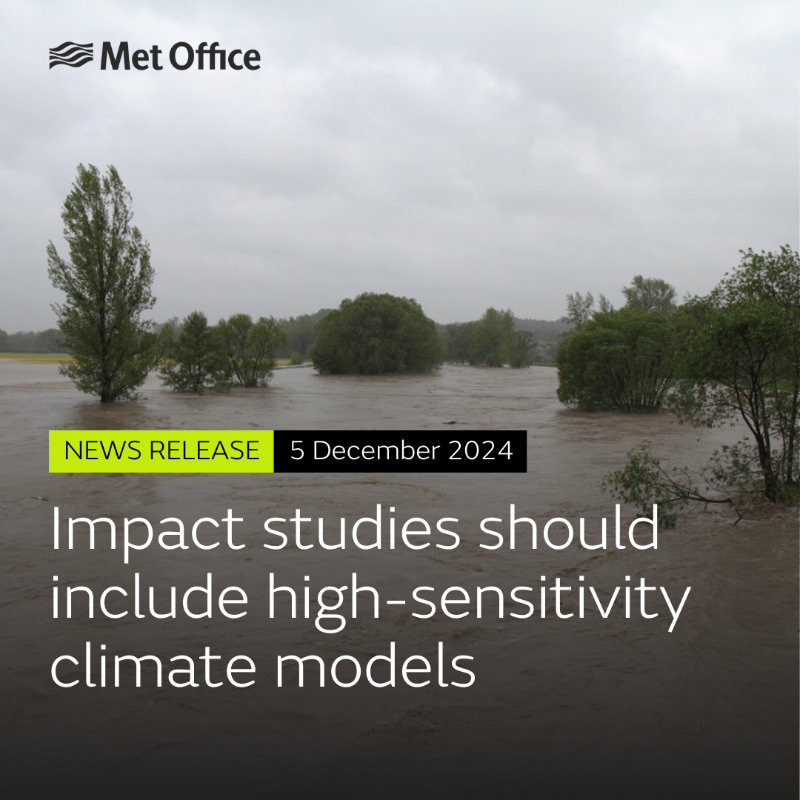 MetOffice_Sci's tweet photo. 🌍 New research from @UniofReading, @NCEOscience and @metoffice shows that excluding high-sensitivity #climate models from impact assessments could overlook serious future outcomes at a regional level 👇
