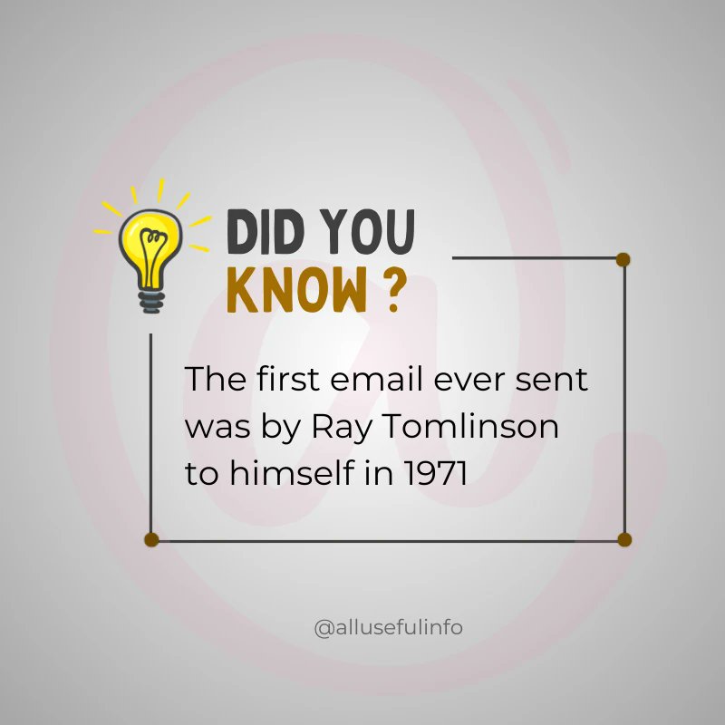 allusefulinfo's tweet photo. This email was sent between two computers placed side by side but connected via the #ARPANET network.

#firstemail https://t.co/S3sgu1Rfax