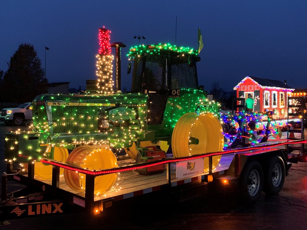 Ag-Pro Georgetown cruising down the road in style! They recently attended the Mt.Orab parade illuminating the 4555 John Deere tractor!
