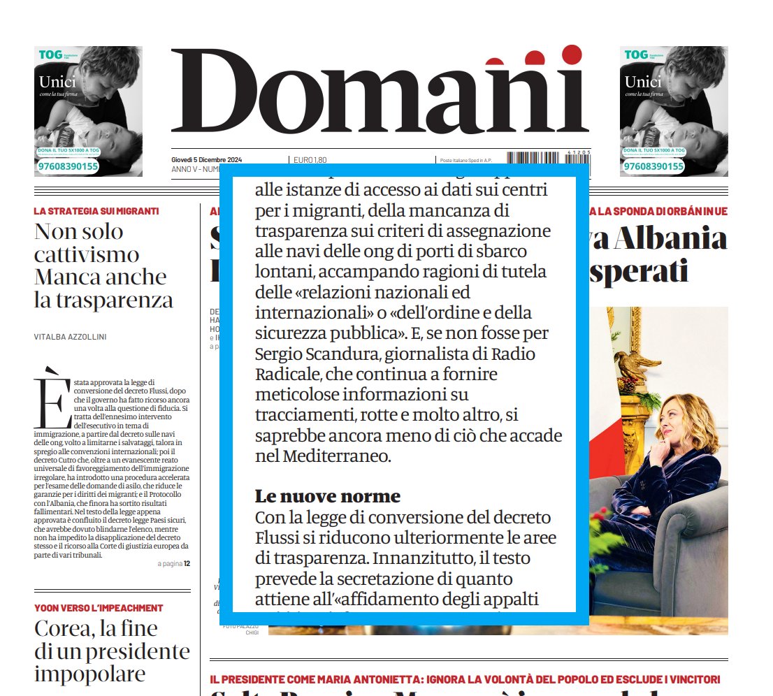 scandura's tweet photo. "Mancanza di trasparenza"

(grazie alla meticolosa Vitalba Azzollini per la citazione, eccesso di bontà incluso). https://t.co/OVFKH1P3WU