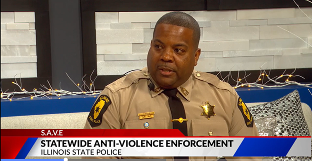 ILStatePoliceT8's tweet photo. Yesterday, ISP M/Sgt. Calvin Dye (Public Information/Safety Education), joined the Fox2 News morning show to talk about the Statewide Anti-Violence Enforcement (SAVE) Unit in the Metro East.
 
Check out his interview here: https://t.co/occxiMayNJ https://t.co/Db5DRWdKxQ