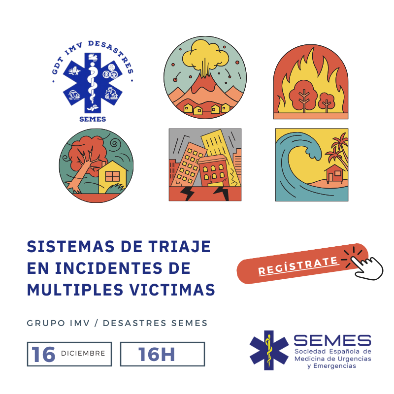 🔥Webinar: Sistemas de Triaje en Incidentes de Múltiples Victimas  con <a href="/semes_imvdes/">SEMES_IMVDES</a>

16 de diciembre de 16:00 – 17:30 

 Regístrate semes.org/evento/webinar…