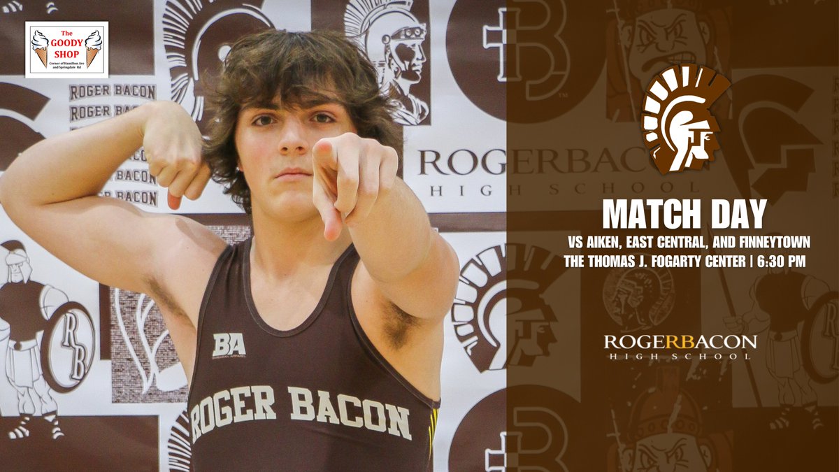 🗣️ 𝗠𝗔𝗧𝗖𝗛 𝗗𝗔𝗬

Roger Bacon Wrestling kicks off the season at home tonight against Aiken, East Central, and Finneytown at 6 PM!

📺 tinyurl.com/29kc3scy 

#HailSpartans | <a href="/RogerBaconWrest/">RogerBacon Wrestling</a>