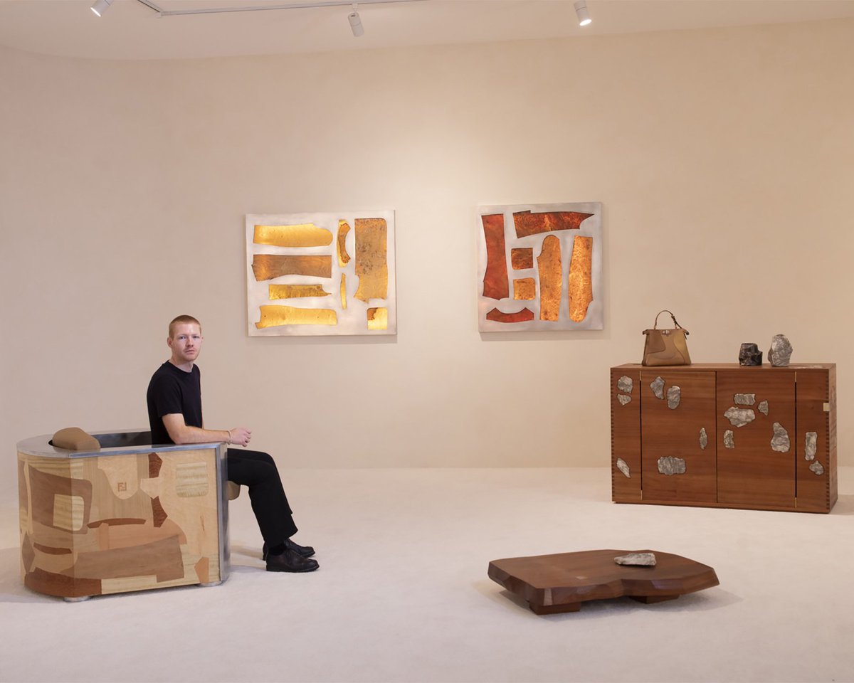 Fendi's tweet photo. For Design Miami/ 2024, Fendi has invited London-based designer Lewis Kemmenoe to create a new body of work โ a unique confluence of the sensibilities of his own practice and those of the Roman Maison, resulting in his รฆnigma collection.
#DesignMiami https://t.co/NCuoYQr6do