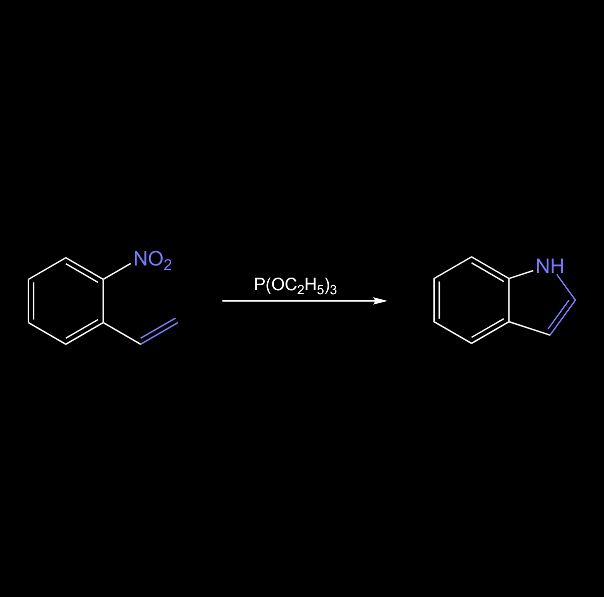 tering_lawr's tweet photo. день 3: Cadogan-sundberg indole synthesis

получаем индол из орто-нитростиролов с использованием триалкилфосфитов, таких как
триэтилфосфит https://t.co/4Auzvp6opy